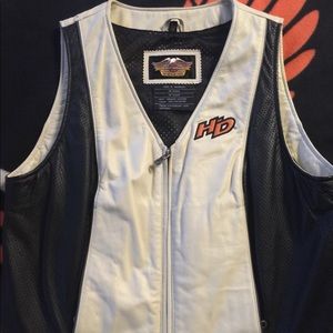 Leather Harley Davidson vest.
